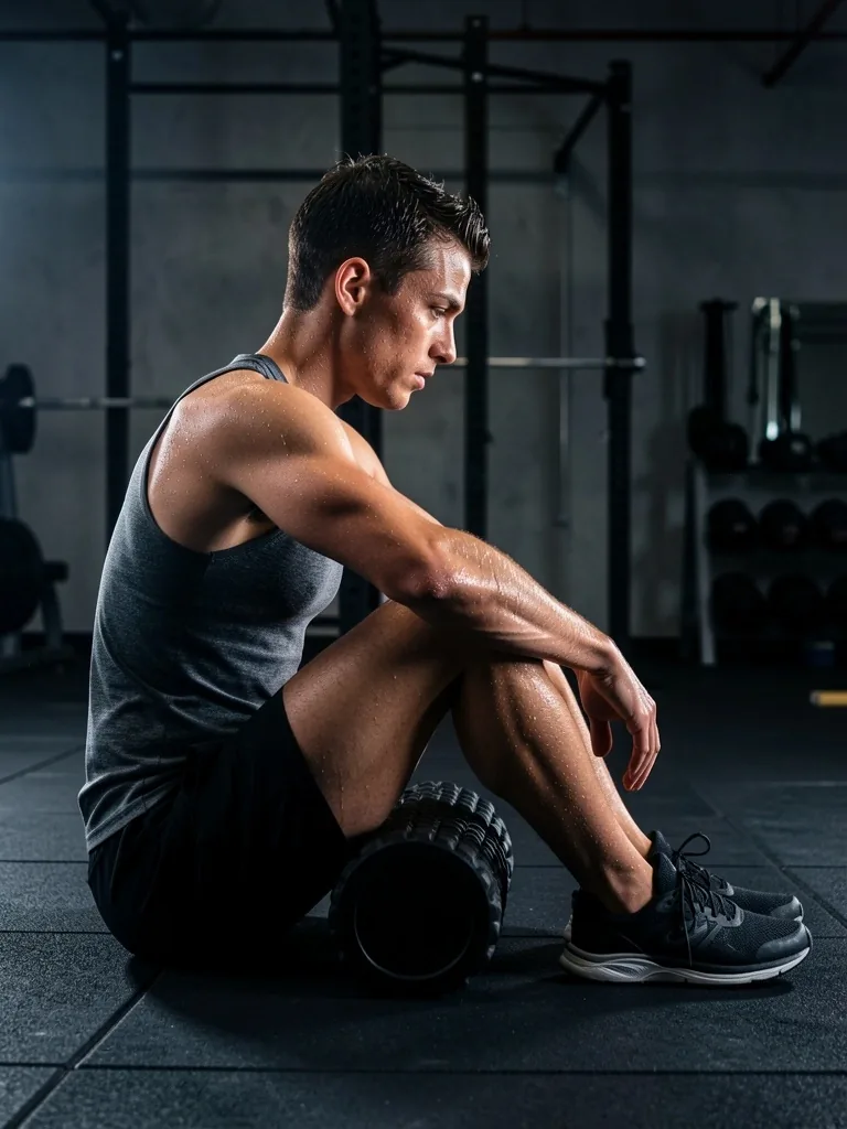 Post-workout foam rolling recovery